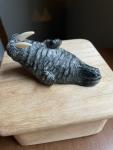 Small Walrus Soapstone Figurine with Tusks