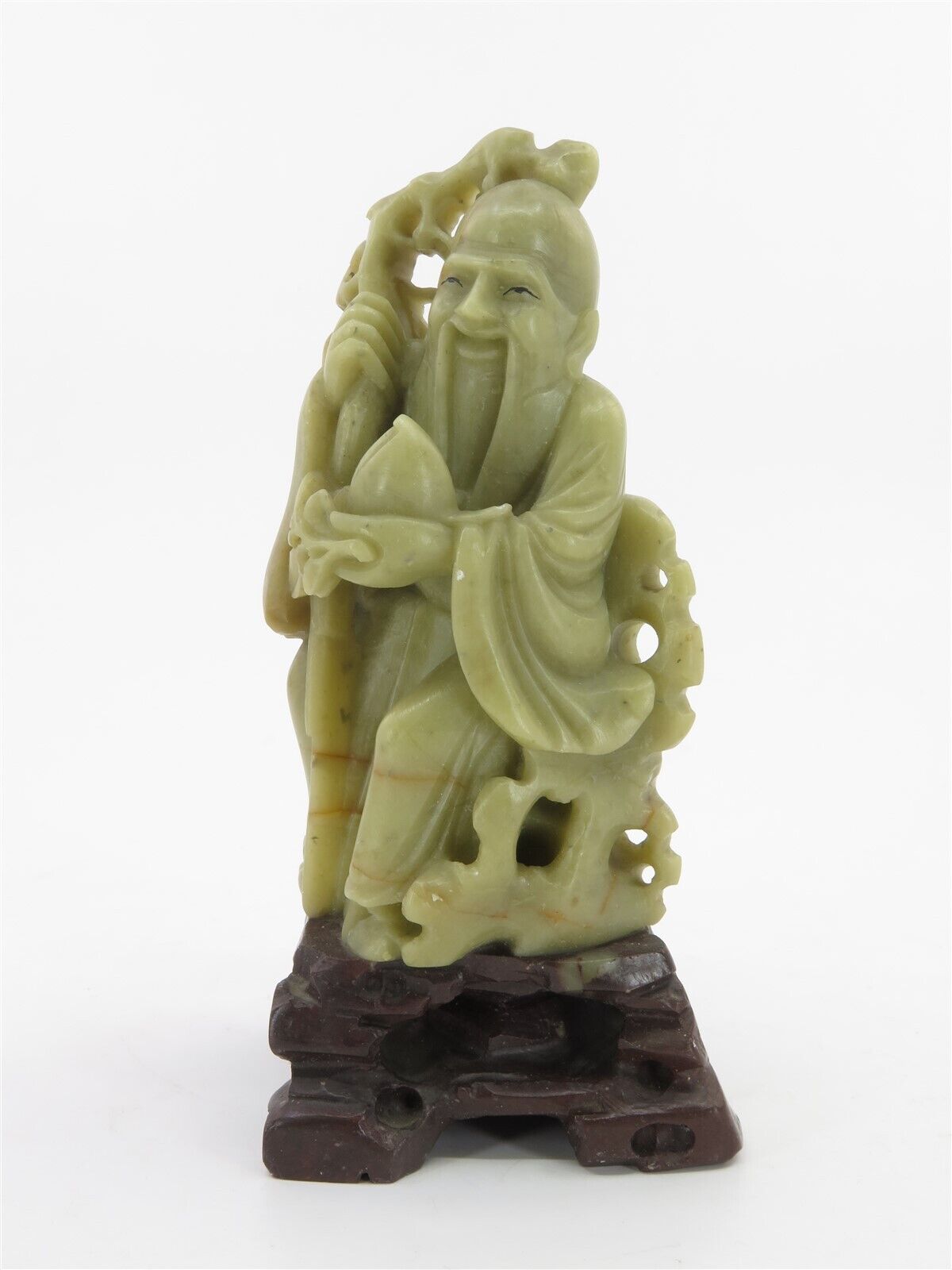 Chinese Soapstone Carvings: Shou Lao God of Longevity