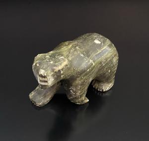 Inuit Soapstone Bear Figure from Point Hope