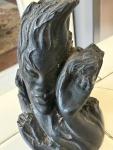 Abstract Lovers Black Soapstone Sculpture 4”