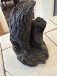 Abstract Lovers Black Soapstone Sculpture 4”