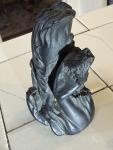 Abstract Lovers Black Soapstone Sculpture 4”