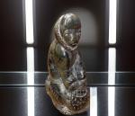 Inuit Fisherman Soapstone Carving - Vintage 7