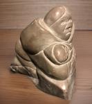 Inuit Soapstone Carving of Mother and Baby