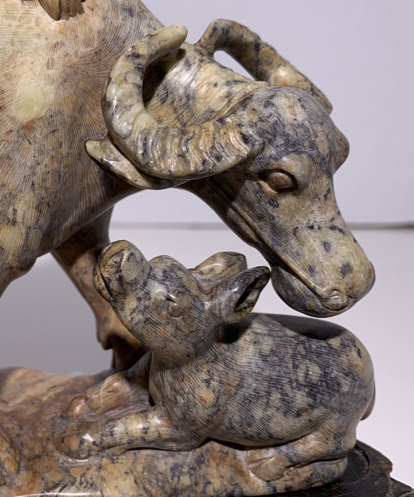 Qing Chinese Soapstone Carving - Boy with Water Buffalo