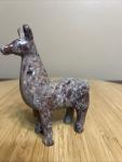 Hand-Carved Soapstone Llama Figurine, 5.5in Tall