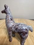 Hand-Carved Soapstone Llama Figurine, 5.5in Tall