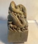 Chinese Soapstone Carving - 3 Golden Koi Fish