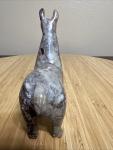 Hand-Carved Soapstone Llama Figurine, 5.5in Tall