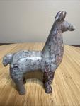Hand-Carved Soapstone Llama Figurine, 5.5in Tall