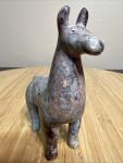 Hand-Carved Soapstone Llama Figurine, 5.5in Tall