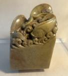 Chinese Soapstone Carving - 3 Golden Koi Fish