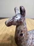 Hand-Carved Soapstone Llama Figurine, 5.5in Tall