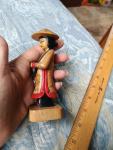Vintage Asian Musician Soapstone Sculpture