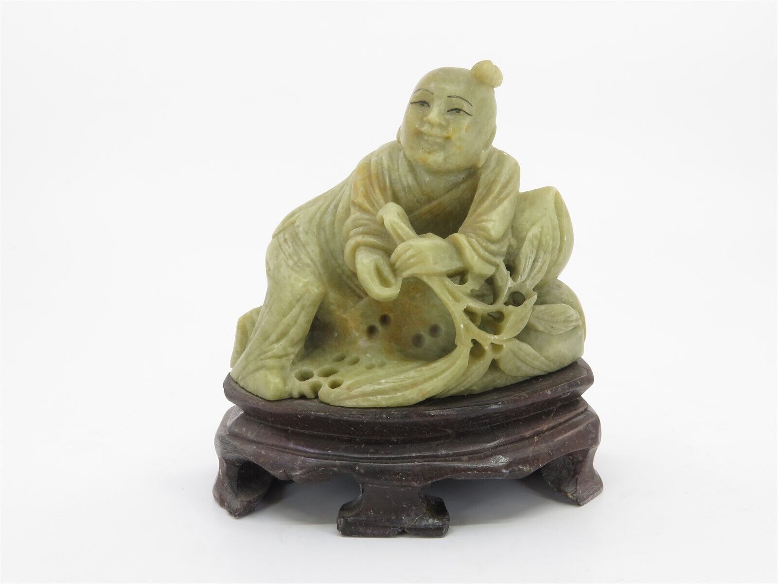 Chinese Soapstone Carvings: Shou Lao God of Longevity