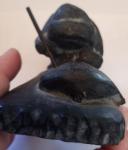 Inuit Ice Fishing Seal Soapstone Figurine