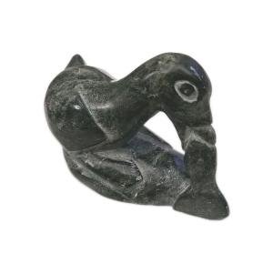 Canadian Inuit Soapstone Carving by Semeonie 1979