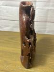 Vintage Chinese Soapstone Vase with Flower and Bird