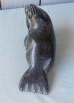 Inuit Soapstone Walrus Carving - Vintage Signed
