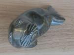 Inuit Soapstone Walrus Carving - Vintage Signed