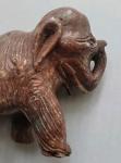 Chinese Carved Soapstone Elephant Statue Sculpture