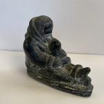 Wolf Soapstone Carving: Mother and Child