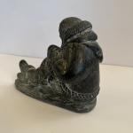 Wolf Soapstone Carving: Mother and Child