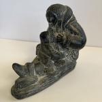 Wolf Soapstone Carving: Mother and Child