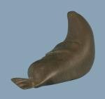 Inuit Art Soapstone Seal Sculpture - Vintage Style