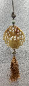 Chinese Soapstone Jade Carved Pendant Necklace