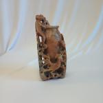 Chinese Soapstone Vase with Animal and Floral Design