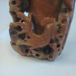 Chinese Soapstone Vase with Animal and Floral Design