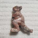 Hand-Carved Soapstone Kangaroo Animal Figurine