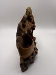 Hand-Carved Chinese Soapstone Mountain Village Sculpture