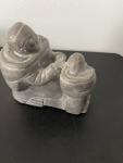 Inuit Mother and Children Soapstone Sculpture 9”