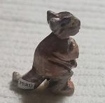 Hand-Carved Soapstone Kangaroo Animal Figurine