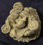 Inuit Family Soapstone Carving in Volcanic Ash