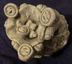 Inuit Family Soapstone Carving in Volcanic Ash