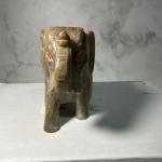 Hand Carved Vintage Soapstone Elephant Decor