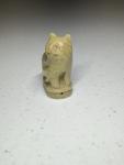 Chinese Soapstone Cat Whistle Figurine, Green