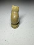 Chinese Soapstone Cat Whistle Figurine, Green