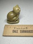 Chinese Soapstone Cat Whistle Figurine, Green