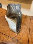 Inuit Carved Green Soapstone Seal Statue