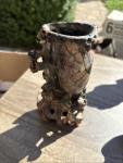 Hand Carved Vintage Chinese Flower Bird Vase