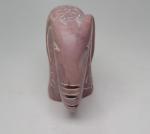 Pink Soapstone Elephant Mini Figure "LOVE" 1.5" x 2.25