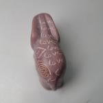Pink Soapstone Elephant Mini Figure "LOVE" 1.5" x 2.25