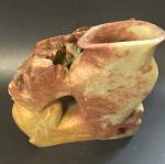 Chinese Soapstone Double Vase Flower Sculpture