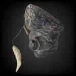 Hand-Carved Soapstone Inuit Fishing Man Sculpture