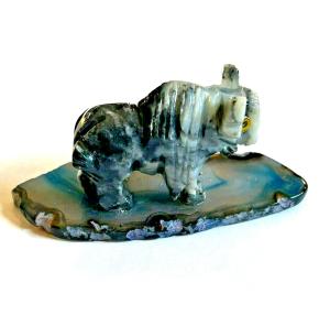 Hand Carved Soapstone Buffalo Figurine from Peru