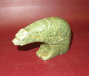 5.75" Hand-Carved Soapstone Polar Bear Figure